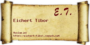 Eichert Tibor névjegykártya